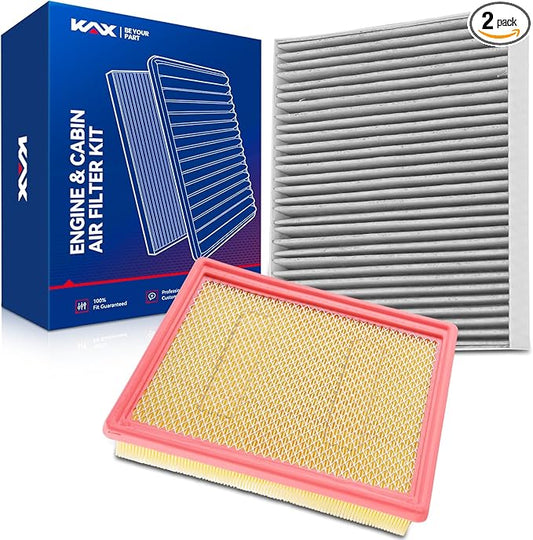 KAX Engine & Cabin Air Filter Kit, Replacement for Chevrolet Colorado 2015-2022, GMC Canyon 2015-2022, Replace# CA11959 CF11966