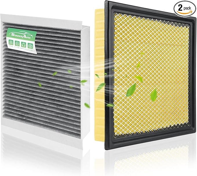 Engine Air Filter + Cabin Air Filter Set, Replacement for Ford Expedition 2018-2024, F-150 2015-2026, Lincoln Navigator 2018-2024, Automotive Accessories - 2 Pack Replace #CF12150 CA10262