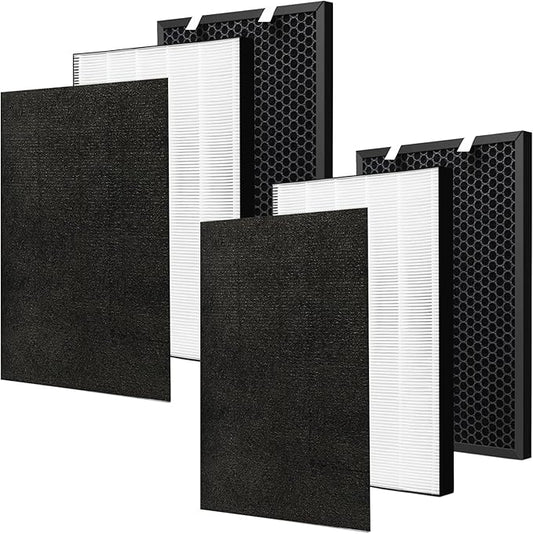 2 Sets Air220 Air320 Filter Replacement Compatible with Bissell Air320 Air220 2768A 2609A Air Purifier, Include 2 Post + Pre & Activated Carbon Filter, Compare Part # 2677,2678,2804