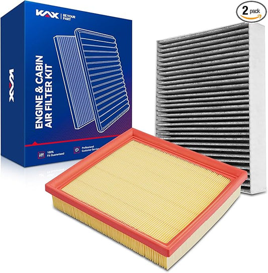 KAX Engine & Cabin Air Filter Kit, Replacement for BMW 328i xDrive/GT xDrive, 320i/320i xDrive, 428i/428i xDrive/Gran Coupe, 328d xDrive, Replace# CA11305 CF11472
