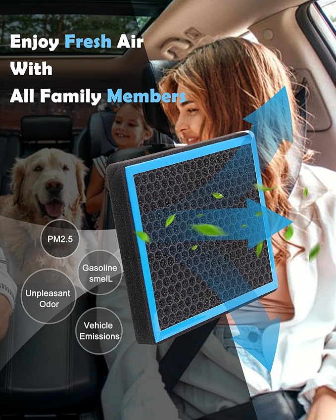 CF12150 Cabin HEPA Air Filter With Activated Carbon Compatible with Ford 2015-2025 Expedition F-150 F-250 F-350 F-450 F-550 Super Duty 2018-2025 Lincoln Navigator Replace# FL3Z-19N619-A