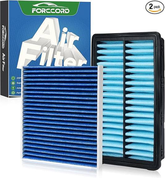 Cabin & Engine Air Filter Fit for Kia Sorento (2016-2020) 2.0L 2.4L 3.3L Activated Carbon Cabin Filter Replacement 97134C6900 28113A9100 Car Aaccessories
