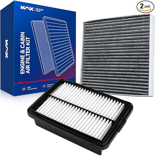 KAX Engine & Cabin Air Filter Kit, Replacement for Hyundai Elantra 2017-2020, Elantra GT 2018-2020, Kia Forte 2019-2024, Replace# CA12057 CF12058