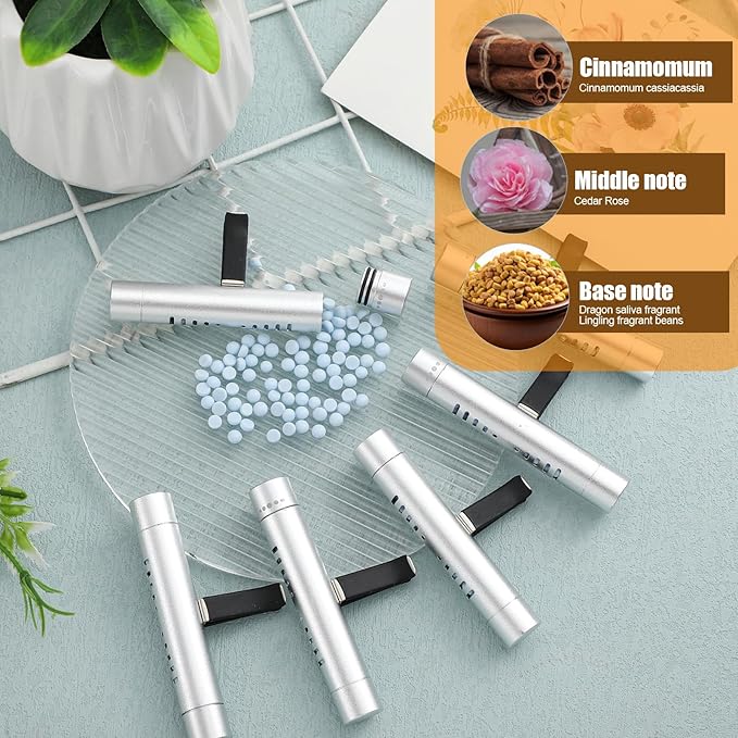 Weysat 6 Pcs Whole House Air Freshener Passive Essential Diffuser Vent Clips Easier Placement Adjustable HVAC Furnace Filter Scents Fragrance System for HVAC Vents Extender for Entire Home Bathroom