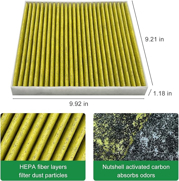 Capume 2PCS Cabin Engine Air Filter Kit JM5Q0 JM9620 Fits for 2018-2025 Atlas, 2020-2025 Atlas Cross Sport, Replacement for 5Q0-819-653, CF11643, 3QF129620