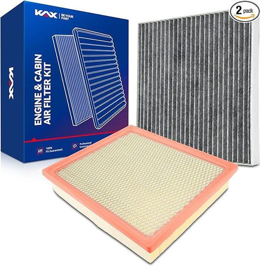KAX Engine & Cabin Air Filter Kit, Replacemnt for Toyota Tacoma 2016-2023 3.5L, Replace# CA11895 CF10374
