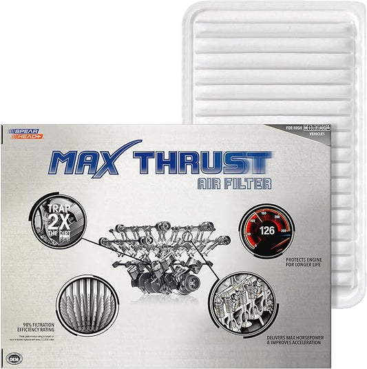 Spearhead Max Thrust Engine Air Filter | Fits 2002-11 Camry, 2001-13 Highlander, 04-10 Sienna, 04-08 Solara, 04-06 ES330/RX330, 02-03 ES300, 07-09 RX350 | OEM Fit & High Dust Holding Capacity (MT-360)