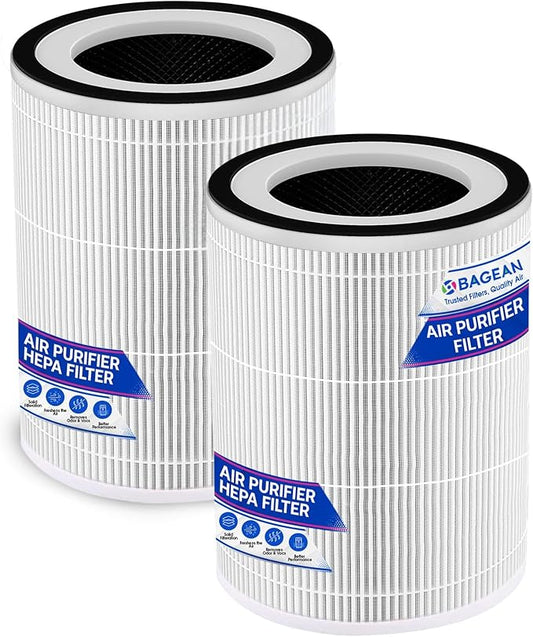 Bagean KILO HEPA Air Filter Compatible with Afloia Air Purifier Filter Replacement - Fits Afloia KILO KILOPRO MIRO MIROPRO - H13 True HEPA with Carbon Filters 99.98% Particles and Purifies Air (2-Pk)