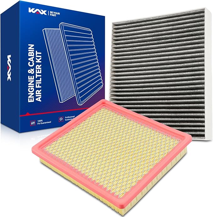 KAX Engine & Cabin Air Filter Kit, Replacement for Chrysler Town & Country 2008-2010, Dodge Grand Caravan 2008-2010, Volkswagen Routan 2009-2010, Replace# CA9054 CF10743