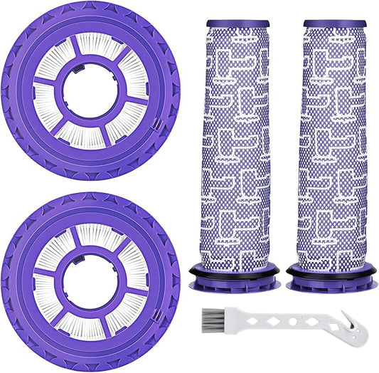 Leadaybetter Filter Replacement for Dyson Animal Ball DC41 DC65 DC66 UP13 UP20 Multi Floor Upright Cordless Vacuum, 2 Hepa Post & 2 Pre Filters, Compare to Part # 920769-01&920640-01