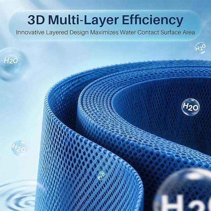 774S Humidifier Wick Filter Compatible with DREO Evaporative Humidifier for Bedroom, Cleanable Filters for Hard Water, 3D Multi-Layer Mesh Design, Improve Humidification Efficiency (1 Pack)