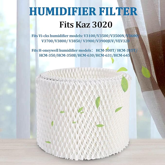 Cenipar 6 Pack WF2 Humidifier Filters Replacement for Kaz for Vicks Humidifier Filters V3100, V3500, V3700, V3900 Enviracaire ECM-500 Sunbeam SCM1118 SCM1119 SCM1120 Series WA-8D