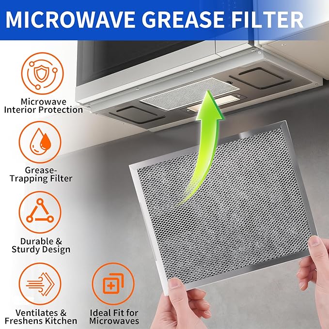 Range Hood Grease Filter 10.5" x 8.75", Compatible with Br-oan BP29 97006931, Kitchen Stove Hood Vent Exhaust Fan Replacement Filter, Aluminum Mesh Grease & Air Filter, 2-Pack