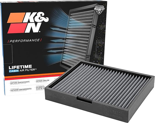 K&N LIFETIME Cabin Air Filter: Premium, Washable, Clean Air for your Cabin: Compatible with 2014-2026 Ford/Lincoln: Bronco, Escape, Explorer, Mustang Mach-E, Aviator, Corsair, VF3021