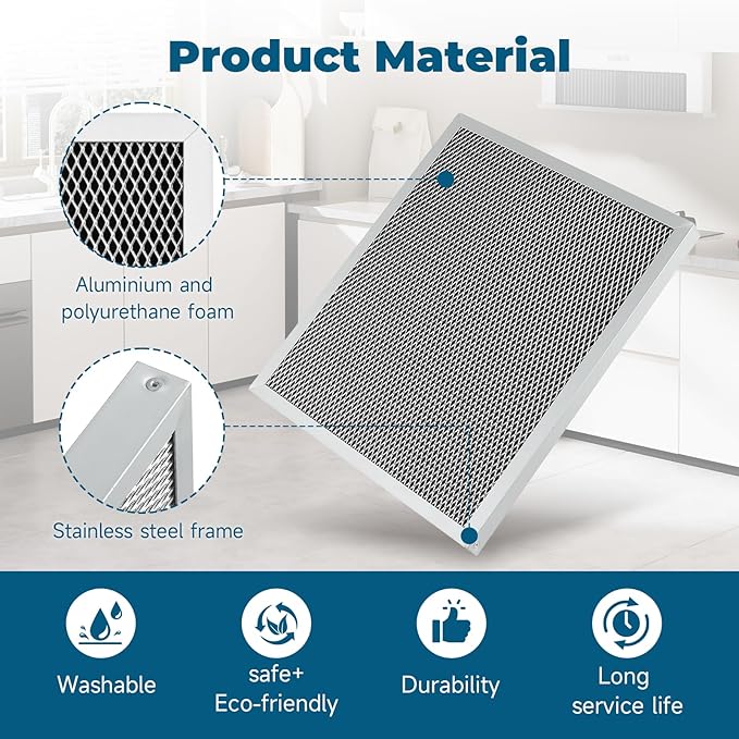 2-Packs 5443 Washable MERV 8 Dehumidifier Filter 10x12x1 Compatible with AprilAire Whole-House Models1830 1850 1852 and Ventilation Models 8191 8192