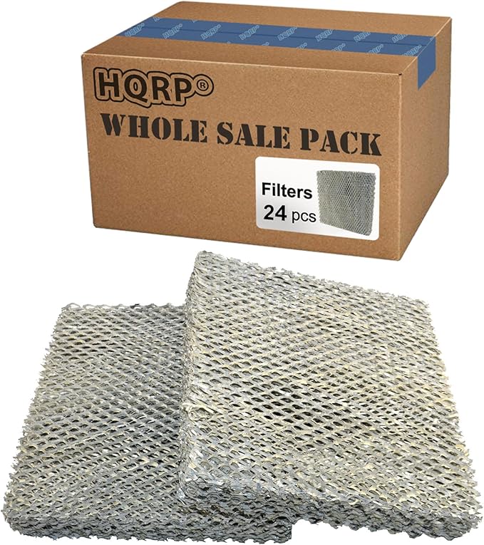 HQRP 24-Pack Water Filter Pad Compatible with Lennox Healthy Climate #35 X2661 fits HCWB3-17, HCWB2-17, HCWP2-18, HCWP3-18, WB2-17, WB3-17, WP2-18, WP3-18 Series Humidifiers