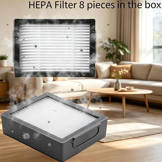 12-Pack Replacement HEPA Filter Compatible for iRobot Roomba Combo i,e,j Series:E5 E6 i1 i3 i4 i5 i6 i7 i8 J5 J6 J8 J9 And All Plus Versions NOT for Combo J7/9 10 Max