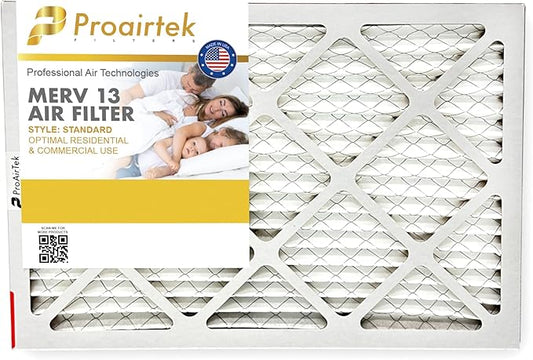 Proairtek AF14201M13SWH Model 14x20x1 Air Filter, MERV 13; Ideal for Anyone Wanting Clean, Crisp Air in Their Home