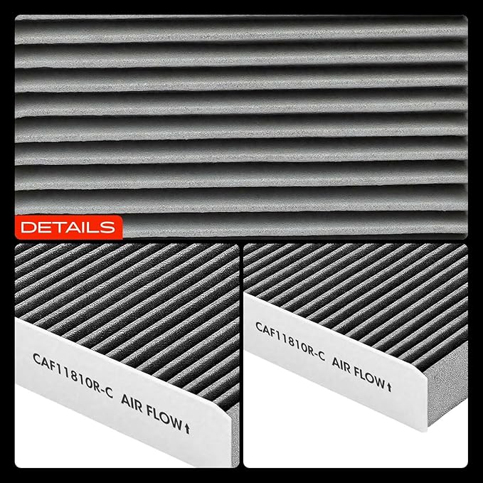 A-Premium Cabin Air Filter with Activated Carbon Compatible with Jeep, Dodge & Fiat Models - Compass 2017-2022, Renegade 2015-2023, Hornet 2023, 500L 2014-2020, 500X 2016-2023 - Behind Glove Box