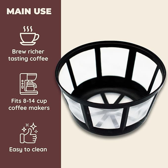 Fill 'n Brew Reusable Coffee Filter Basket for Most Mr. Coffee, Black & Decker, Regal & Procter Silex Coffee Makers