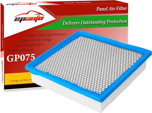 EPAuto GP075 (CA10755) Engine Air Filter, Replacement for Lexus RX350, Toyota Camry, Sienna, Highlander, Jeep Grand Cherokee, Dodge Durango - Fits V6 Engines (2010-2025)