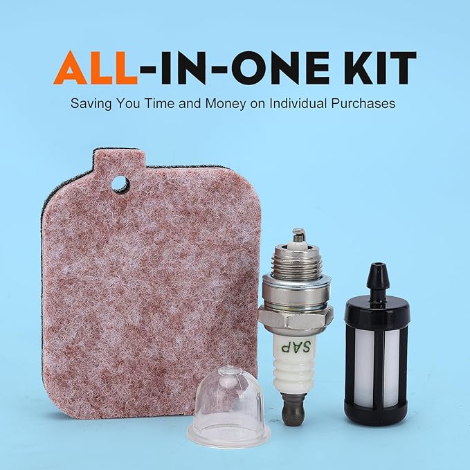 Hipa BG55 BG85 Air Filter Replacement for S-THIL BG 55 85 BG45 BG46 BG65 BR45 BR45C SH55 SH85 Leaf Blower Parts 4229-120-1800 with Fuel Primer Bulb Spark Plug Tune Up Kit