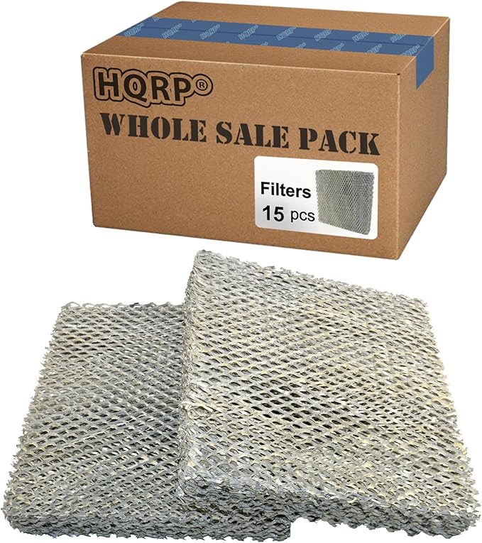 HQRP 15-Pack Water Filter Pad Compatible with Lennox Healthy Climate #35 X2661 fits HCWB3-17, HCWB2-17, HCWP2-18, HCWP3-18, WB2-17, WB3-17, WP2-18, WP3-18 Series Humidifiers