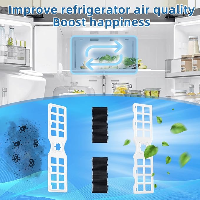 9 Pack FRGPAAF2 RAF-2 Refrigerator Air Filter for Frigidaire Pure air FRGPAAF2 Air Filter Replacement Fridge AF2 FRFS2823AS FRFS2823AW FRFN2823A GRFS2853AD GRFS2853AF0 FRFC2323AS FRFS2823AD