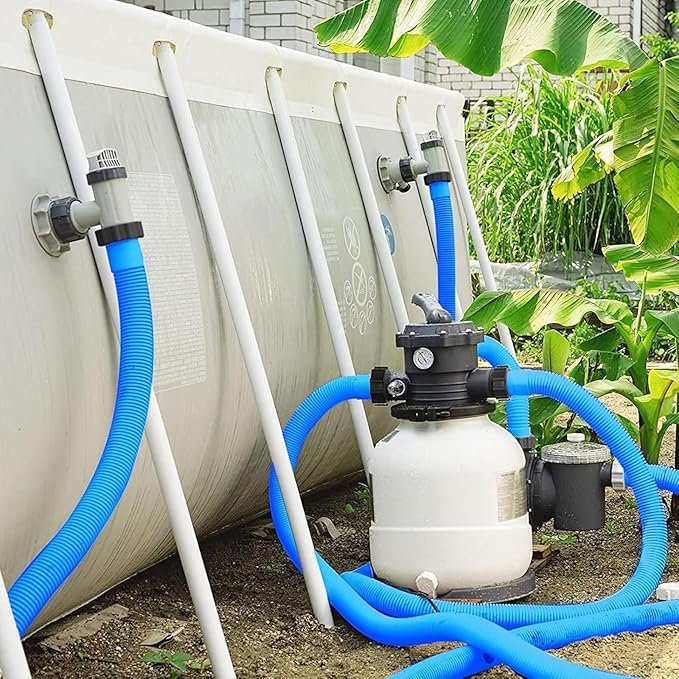 1.5" Pool Pump Replacement Hose for Above Ground Pools, Compatible with Intex 1500 GPH Filter Pumps, Sand Filters & Saltwater Systems, White Pool Hose Accessory - 29060E Replacement
