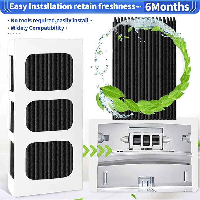 4 Pack Paultra2 Refrigerator Air Filter Replacement For Frigidaire PAULTRA2 Pure Air Ultra II refrigerator air filter,Electrolux Part 242047805, 5303918847, EAP12364179,3.8 Inch x 1.8 Inch