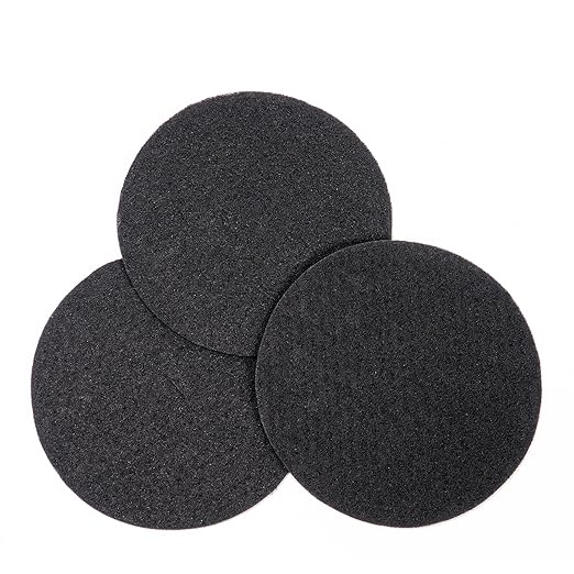 PAWZIDEA 3-Pack Replacement Activated Carbon Filter for PAWZIDEA Outdoor Ready 3.1 Gallon Dog Poop Trash Can Brown/Black/Gray, 7.8" Round, 1/5" Thick Deodorizing Carbon Filters, EFFECTIVE ODOR CONTROL