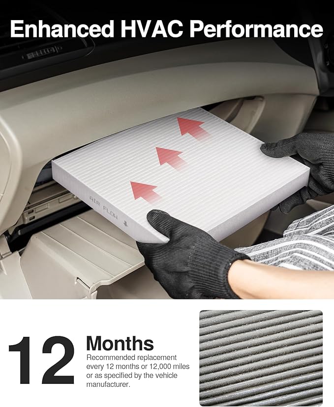 Puroma 3 Pack Cabin Air Filter with Multiple Fiber Layers, Replacement for CP134, CF10134, Honda Civic, CR-V, Odyssey, Pilot, Accord, Ridgeline, Passport and Acura CSX, ILX, MDX, RDX, TLX, RLX