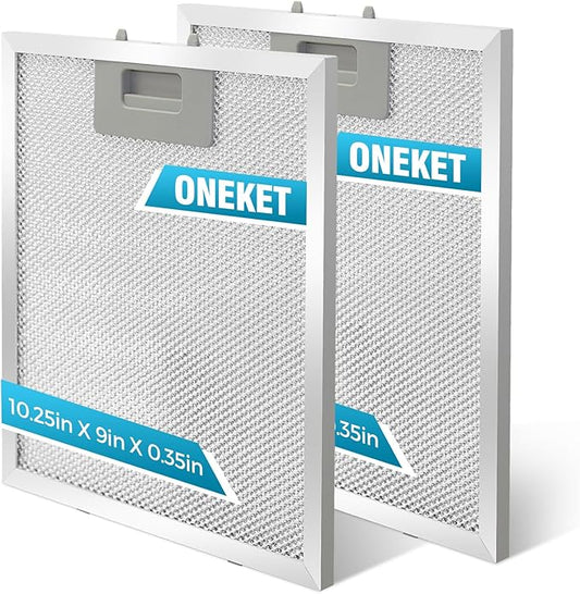 Range Hood Filter Replacement 10.25x9x0.35Inch (260x230x8.9mm) 5-Layer S97018029 Mesh Hood Vent, Range Hood Grease Filter, fits Br.oan's B5 Series 2pack by oneket (Aluminum)