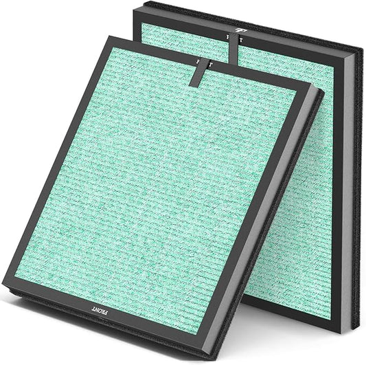 MR5866 Replacement Filter Pet Care Compatible with MORENTO MR5866 Air Purifier, 4-in-1 Filtration Filters for Home Large Room, MR5866 Pet Dander Filter for 99.97% Air Pollutants, Odor, Green, 2 Pack