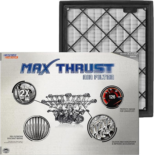 Spearhead Max Thrust Engine Air Filter Replacement | Fits 2015-24 Edge, 2013-20 Fusion, 2017-20 Continental, 2016-19 MKX, 2013-20 MKZ, 2019-23 Nautilus | OEM Fit & High Dust Holding Capacity (MT-480)
