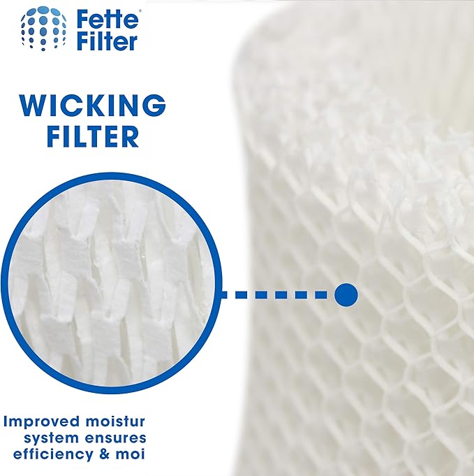 Fette Filter - 4 Pack Premium Humidifier Filters Compatible with Honeywell Humidifier Filter HAC-504, HAC-504AW & Honeywell Filter A & Cool Mist Humidifiers (QTY 4)
