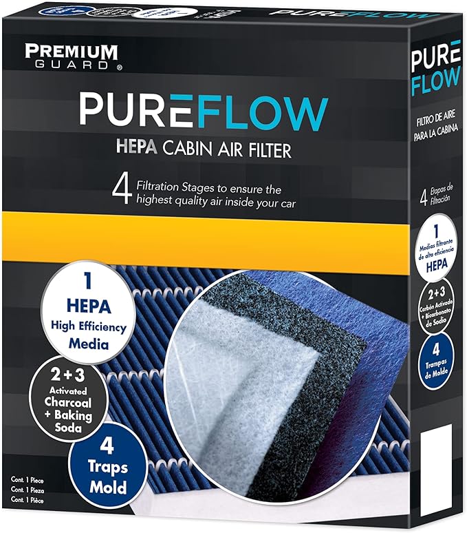 PureFlow HEPA Cabin Air Filter PC99502HX | Fits 2023-20 Tesla Y, 2023-17 3