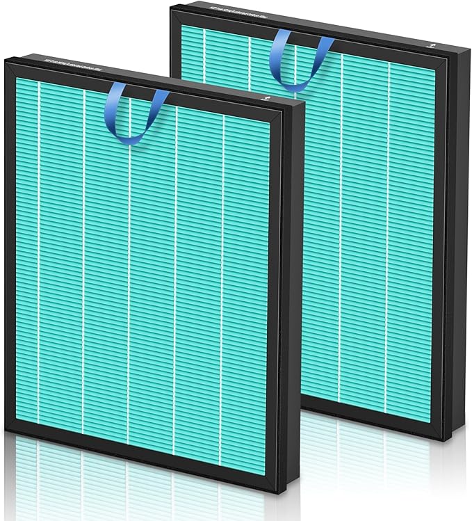 Vital 200S Smoke Remover Replacement Filter for LEVOIT Vital 200S and Vital 200S-P Air Purifier, High-Efficiency Activated Carbon Filter, Vital 200S-RF-SR, 2 Pack, Blue