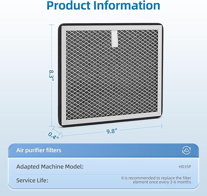Sentinel HD35P HS35 Filters Compatible with Alorair CrawlSpace Dehumidifiers,MERV-1,9.4 x 8 x 0.4 inches (4 Pack)