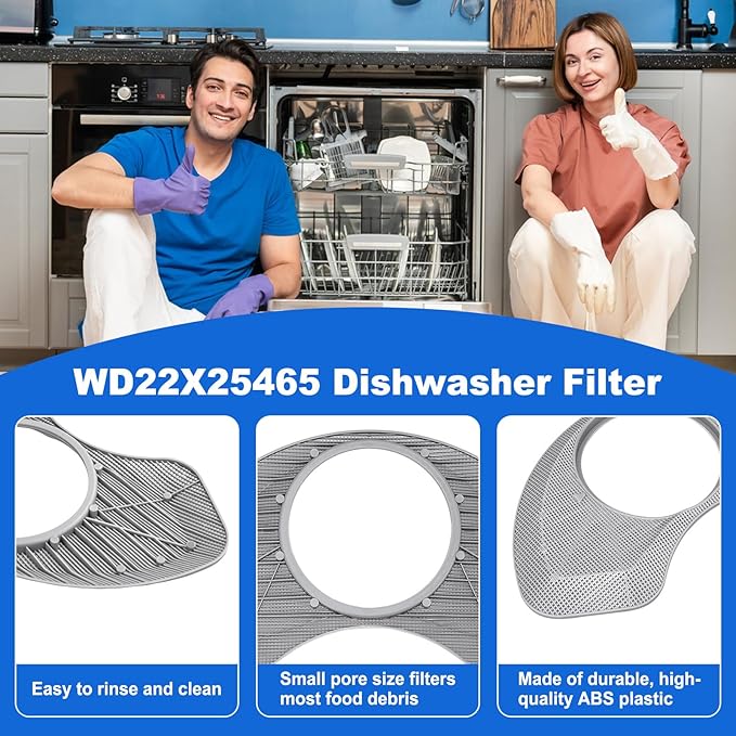 WD22X25465 Dishwasher Plastic Coarse Filter Compatible with GE Hotpoint Dishwashers,Replaces 4962337, AP6976529,PS12741267,EAP12741267