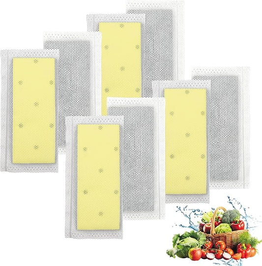 8-Pack Filter Refills Replace PureAir PK-2 Produce Keeper Plus, Compatible with Frigidaire Gallery Models GRMC2273BF, GRMC2273BD, GRMG2272BF, CrispSeal Plus, Activated Carbon Air Filter FRPAPK2RF