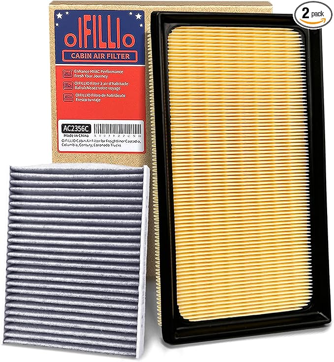 OIFILLIO Engine Cabin Air Filter Kit for RAV4 Hybrid (2019-2025), Highlander Hybrid (2020-2025), Sienna Venza (2021-2025), Camry Hybird (2018-2025), RAV4 Prime, Replaces17801-F0020, 87139-58010