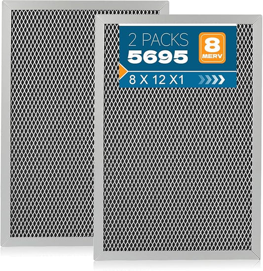 2-Packs 5695 Washable MERV 8 Dehumidifier Filter 8x12x1 Compatible with AprilAire Whole-House Models 1820 1820Z E070 E070KZ E070KZM E070N E070T E070Z Replacement Filter