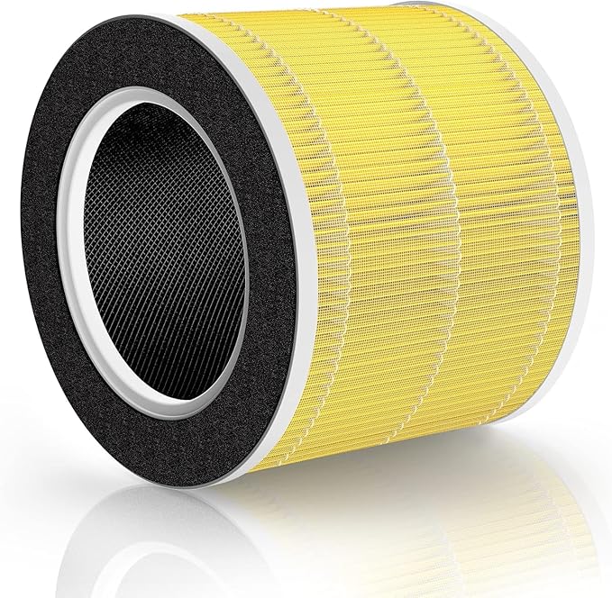 RP-AP088-F1 Compatible with RENPHO Air Purifier Replacement Filter RP-AP088W RP-AP088 RP-AP088B, 5-Stage H13 True HEPA Filters w/Activated Carbon Filtration for Pet Allergy, Yellow 1-Pack