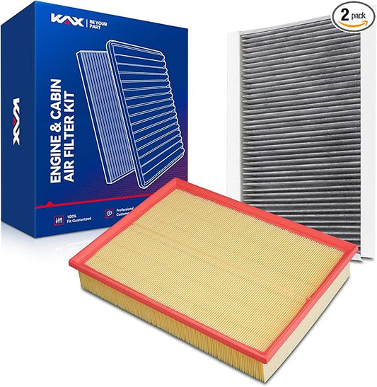 KAX Engine & Cabin Air Filter Kit, Replacement for Mercedes-Benz Sprinter 2500 2010-2018, Sprinter 3500, Freightliner Sprinter, Sprinter 3500, Dodge Sprinter 2500, Replace# CA10330 CF10436