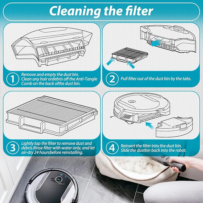 2 Pack Replacement HEPA Filter for Shark RV1001AE RV1001 UR1005AE RV1101ARUS RVFFK950 Lot BB755 Vacuum Models
