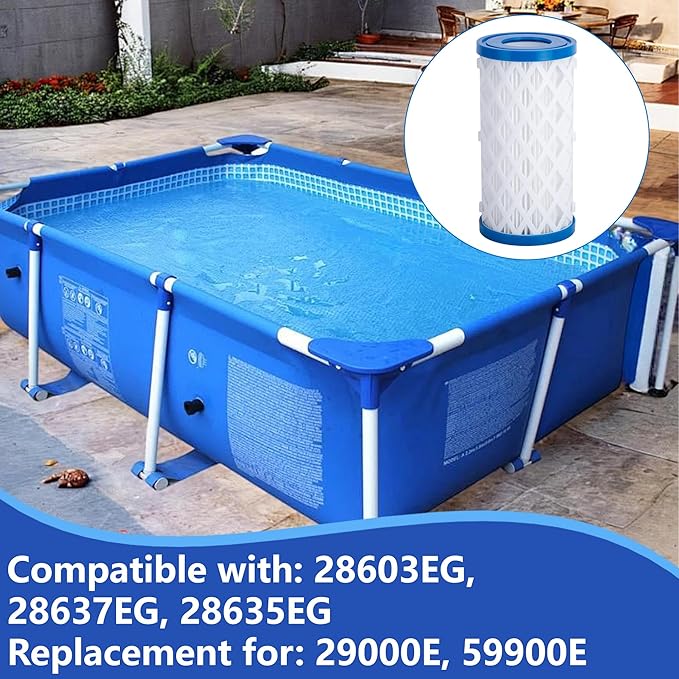 Universal Type A/C/III Pool Filter Cartridge, 14 Pack Reusable Pool and Spa Filter Paper Replacement, Pools Pump Cartridge Filtration Kit for Above Ground Pools Filtration Keep Water Clean