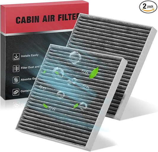 BDFHYK Cabin Air Filter with Activated Carbon CF10374 Cabin Filters Compatible with Toyota Tacoma 2005-2022, Compatible with Dodge Dart 2013-2016, 2 Packs