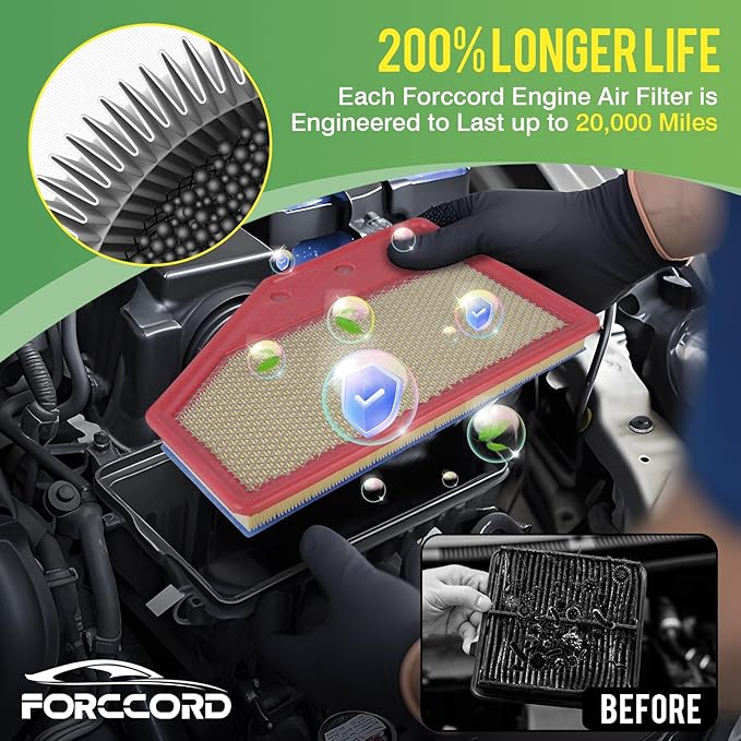 Cabin & Engine Air Filter Fit for 2019-2025 Cadillac XT4, 2016-2025 Chevrolet Malibu, 2021-2026 Buick Envision, 2018-2020 Regal Sportback, 2018-2020 Regal TourX Replace#CF11966 23430313