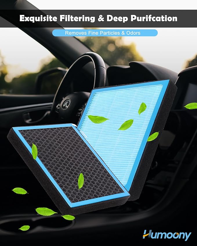 CF12150 Cabin HEPA Air Filter With Activated Carbon Compatible with Ford 2015-2025 Expedition F-150 F-250 F-350 F-450 F-550 Super Duty 2018-2025 Lincoln Navigator Replace# FL3Z-19N619-A